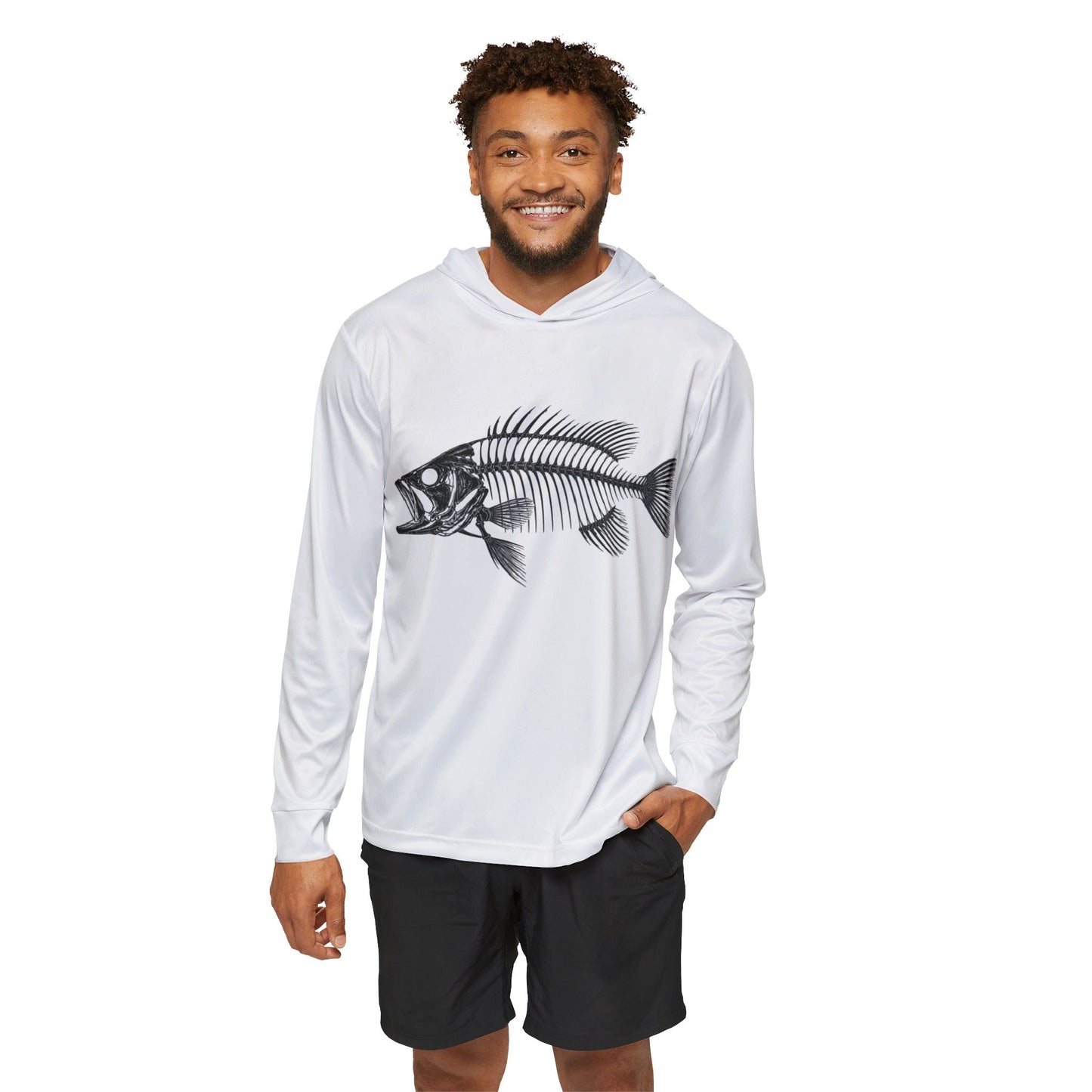 Bass Skeleton Graphic Hoodie — UV Protection