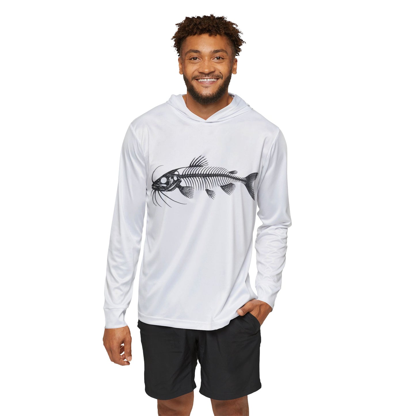 Catfish Skeleton Graphic Hoodie- UV Protection